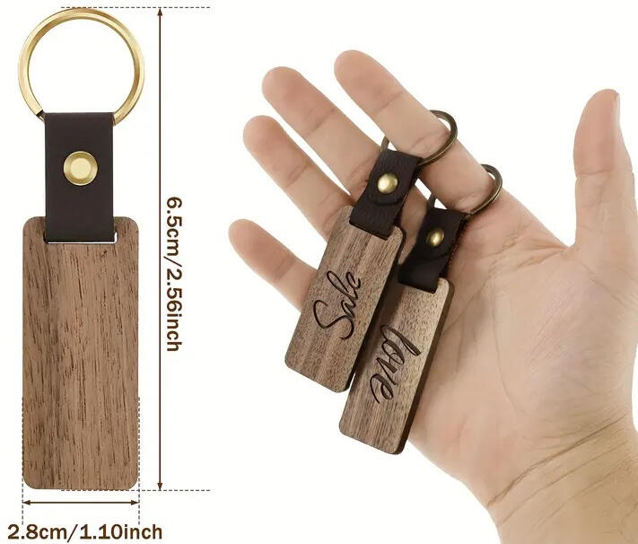 Custom laser engraved keychains