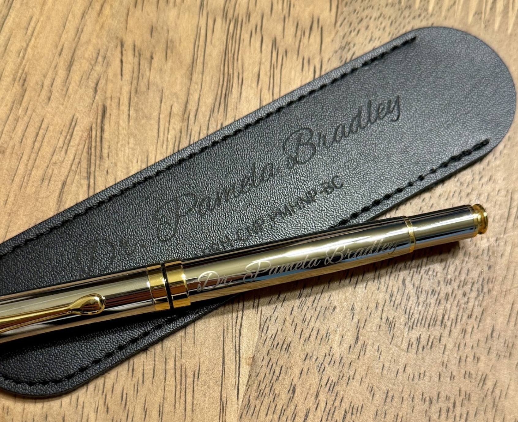 Personalized engraved pen and case