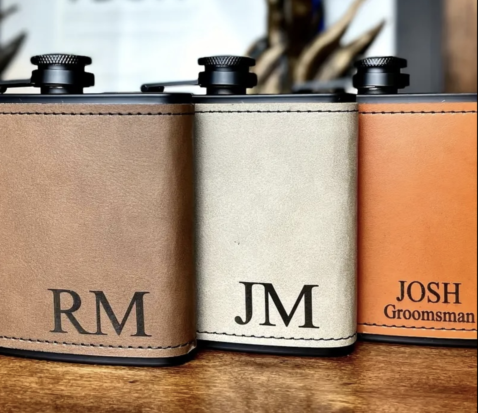 Personalized engraved flasks